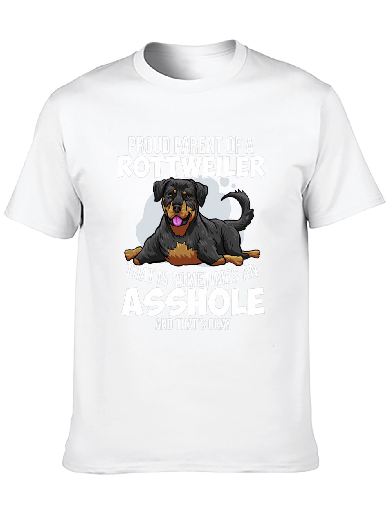 Proud Rottweiler Parent Graphic Tee - Black