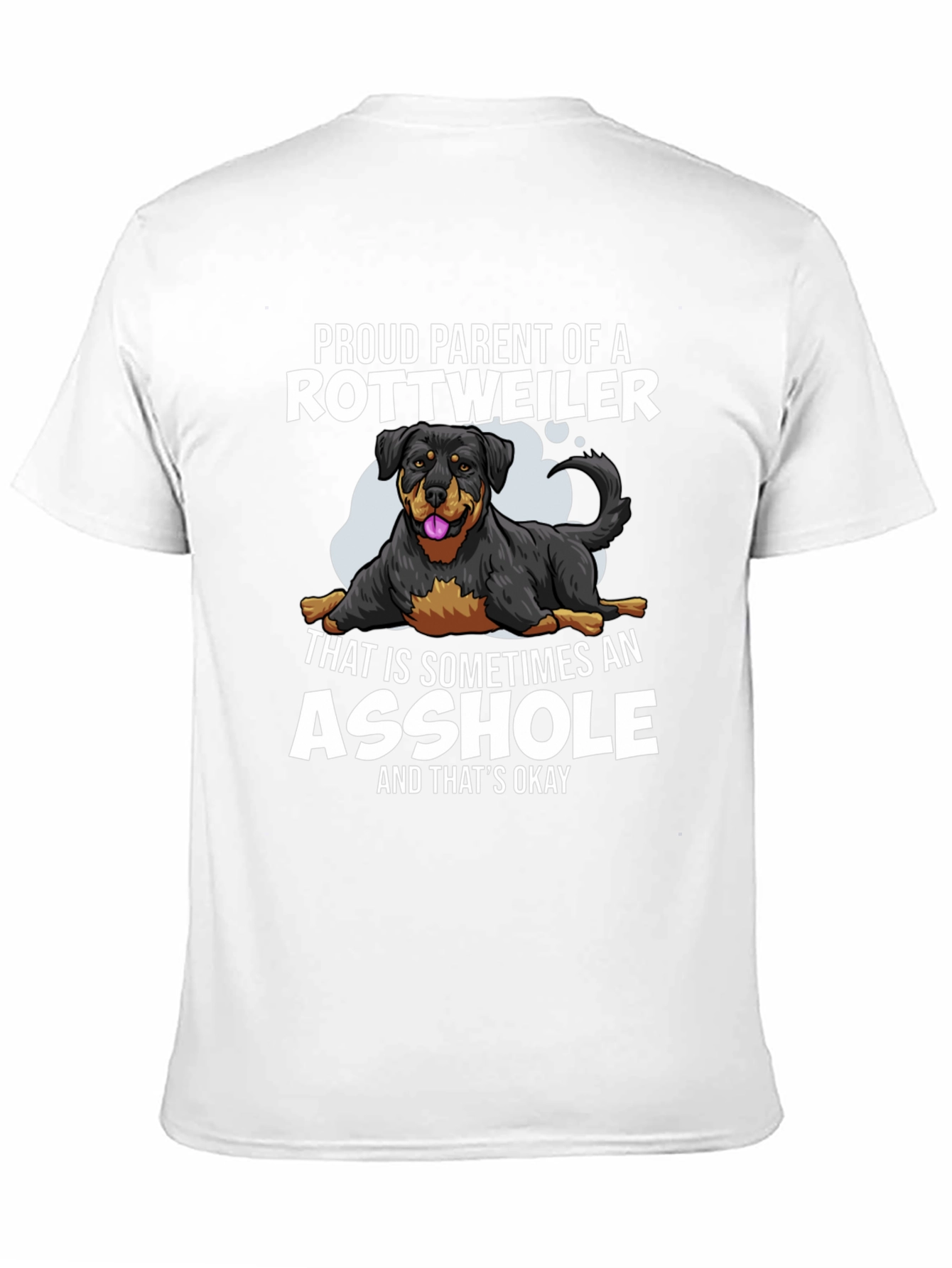 Proud Rottweiler Parent Graphic Tee - Black
