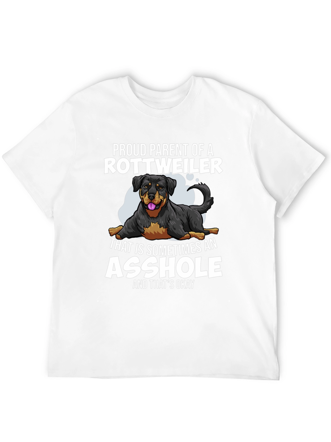 Proud Rottweiler Parent Graphic Tee - Black