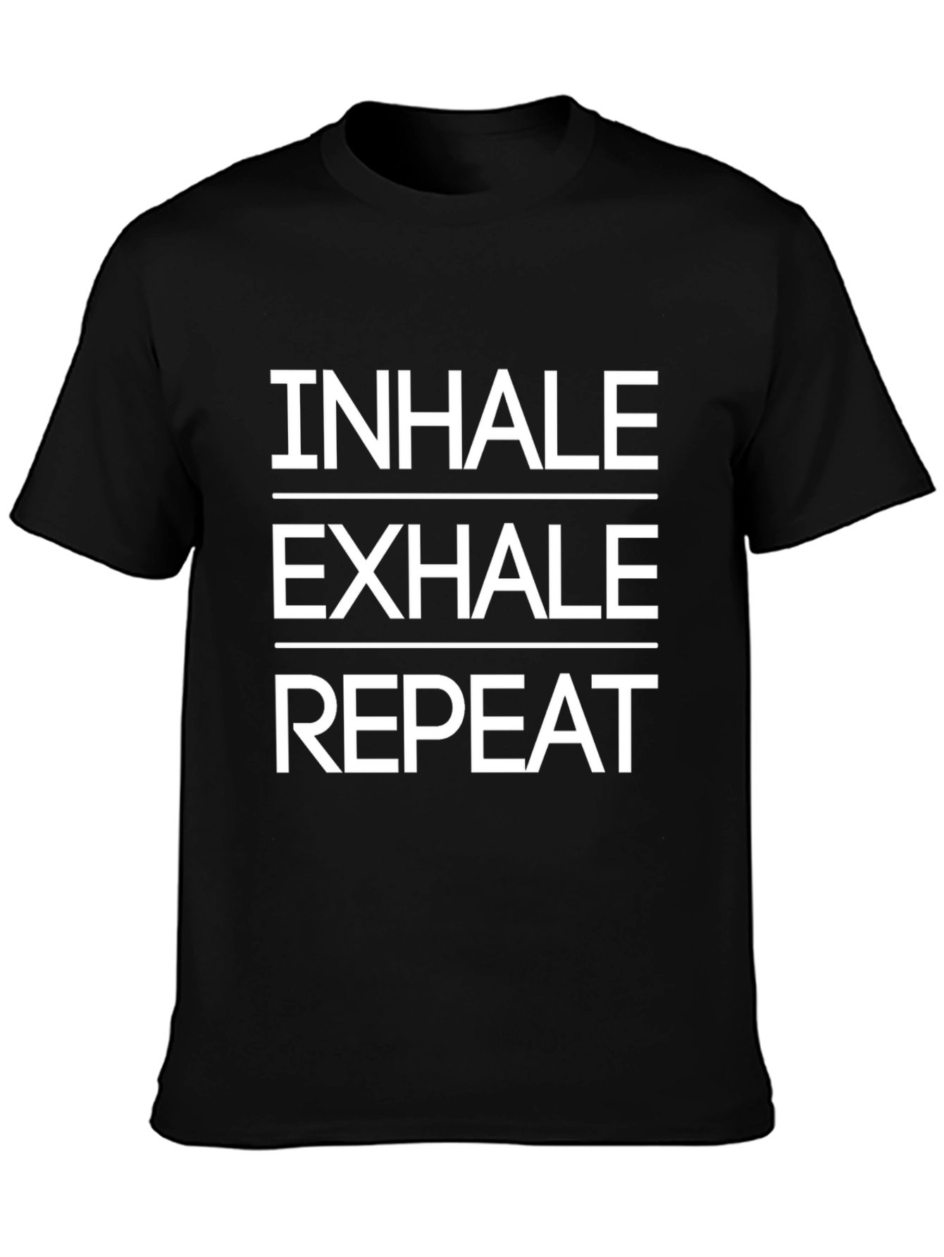 Inhale Exhale Repeat Black Graphic Tee