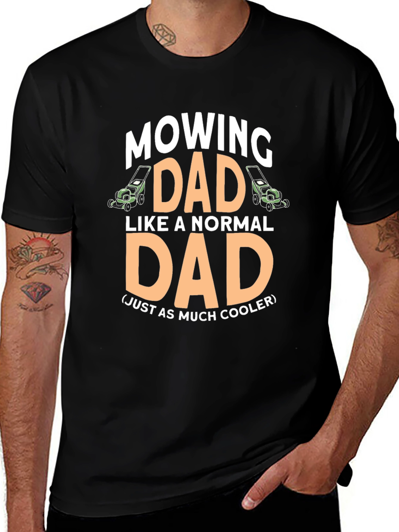 Mowing Dad T-Shirt - Cool Fathers Day Gift