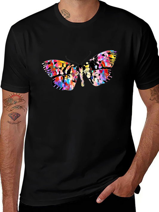 Butterfly Graphic Print Crew Neck Tee