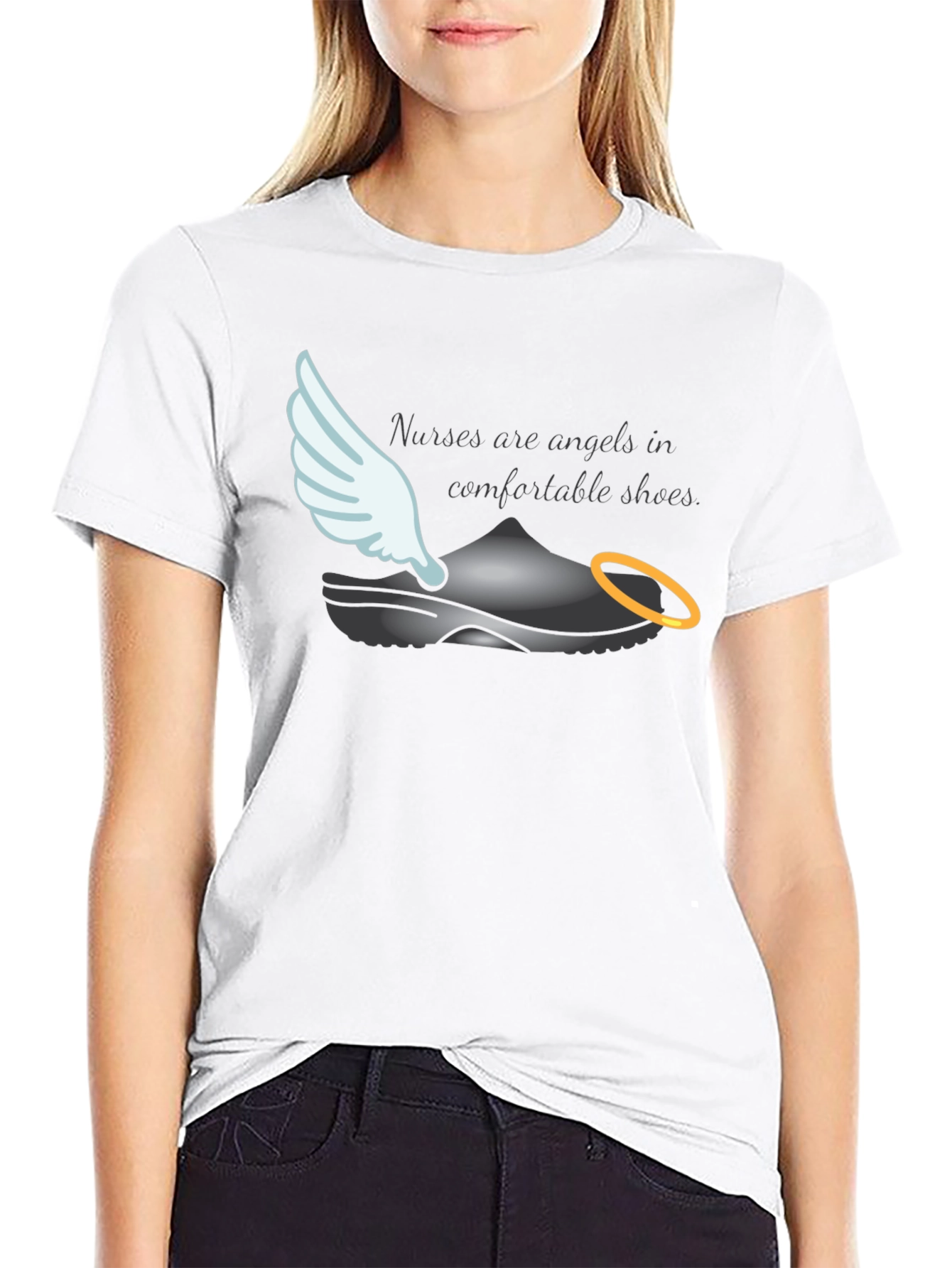 Nurses Are Angels T-Shirt - Comfortable Shoes