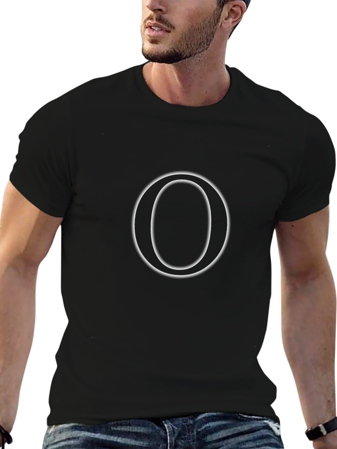O Graphic Black T-Shirt - Sleek & Stylish