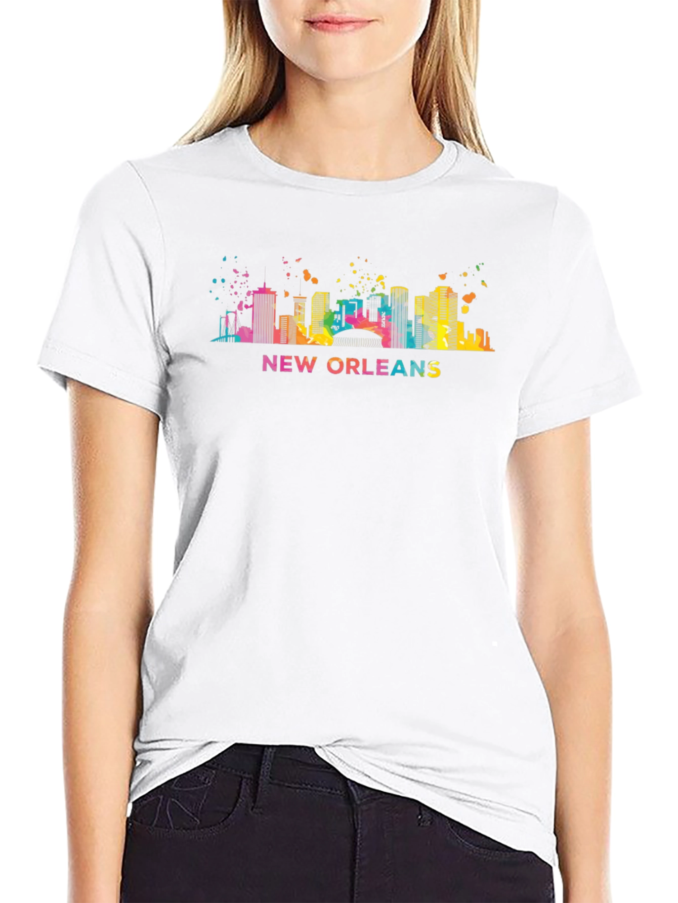New Orleans Skyline Black T-Shirt