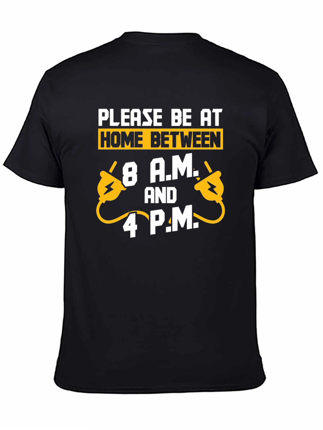 Funny Electrician Please Be Home Mens Black T-Shirt