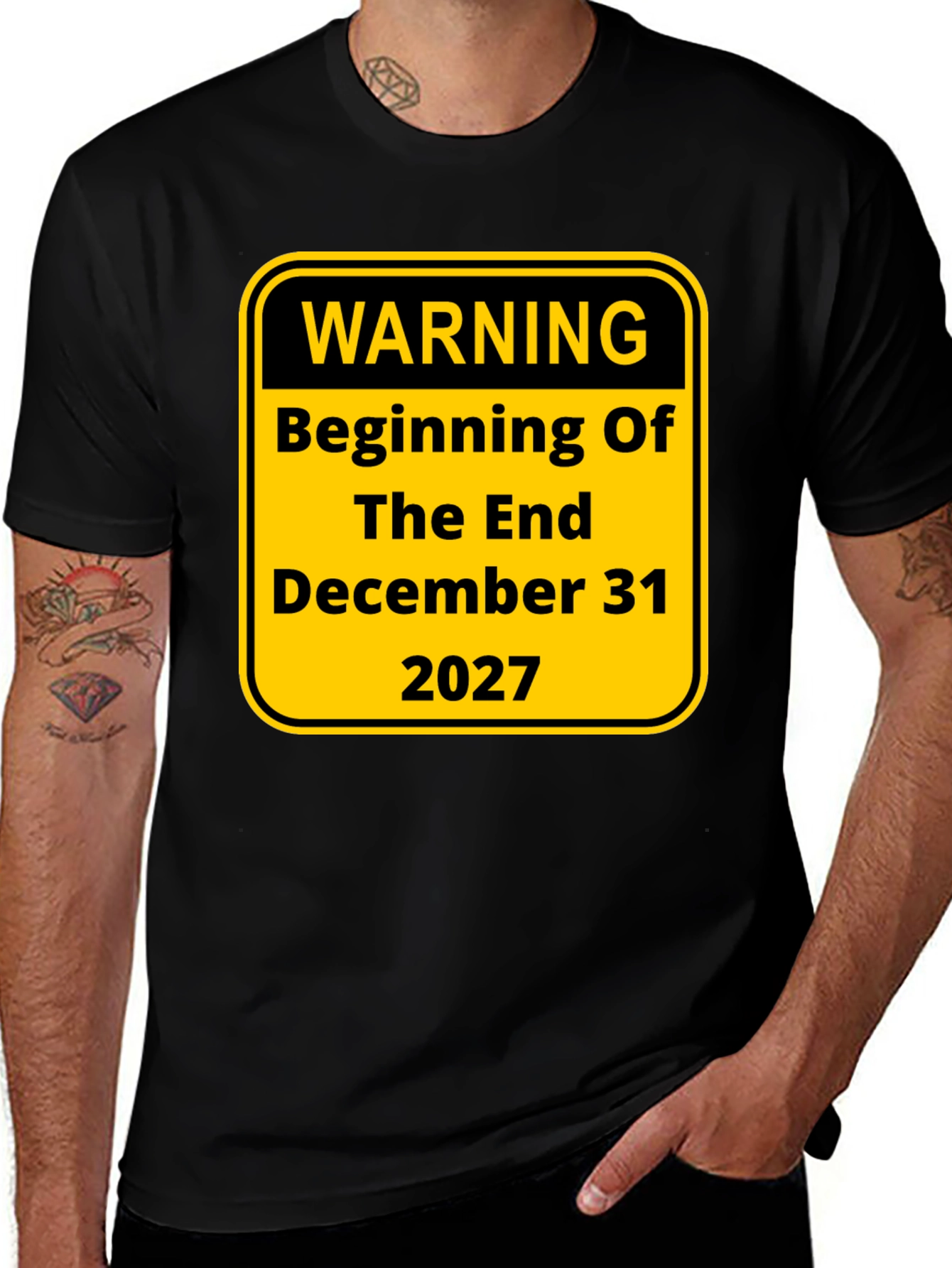 Warning Beginning of The End December 31 2027 Tee