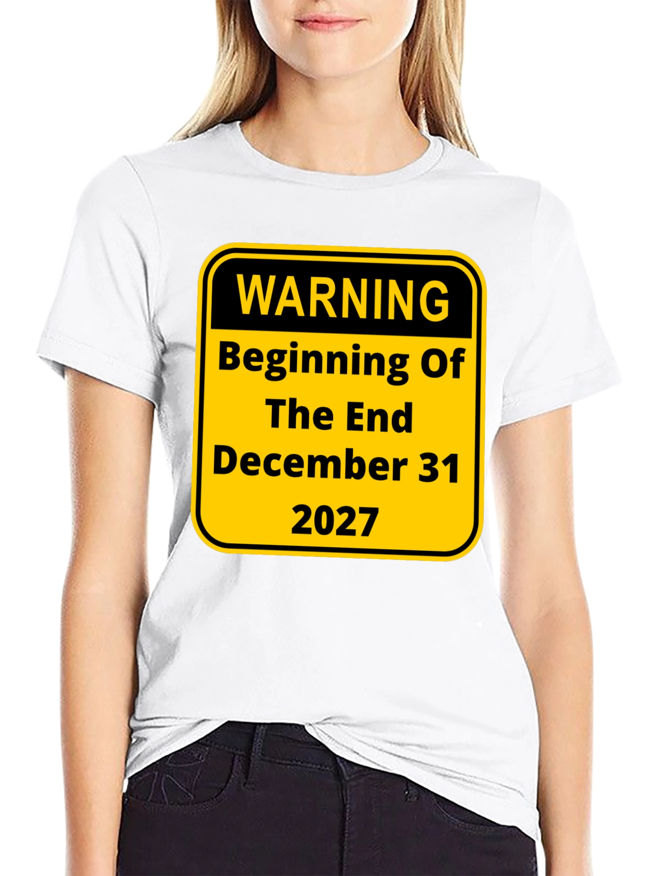 Warning Beginning of The End December 31 2027 Tee
