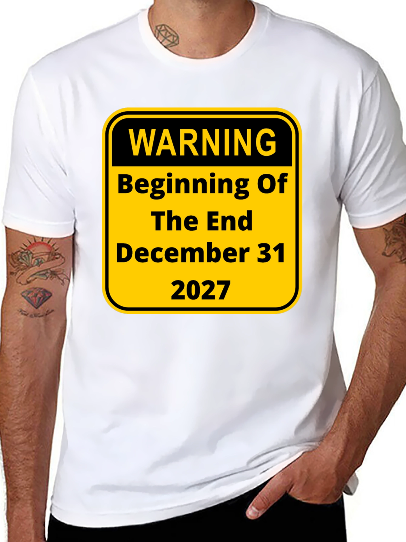 Warning Beginning of The End December 31 2027 Tee