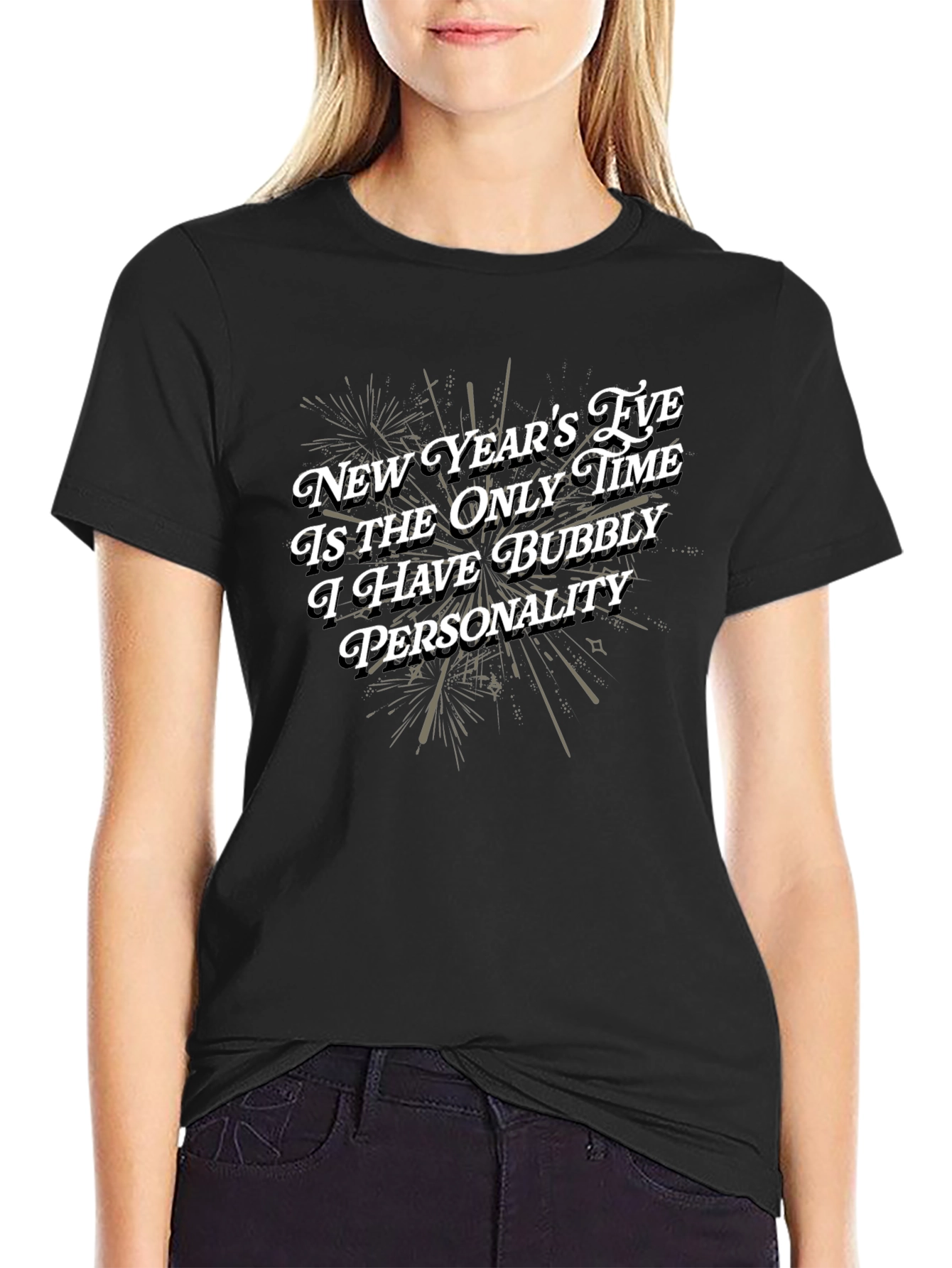Bubbly Personality New Years Eve Graphic Tee
