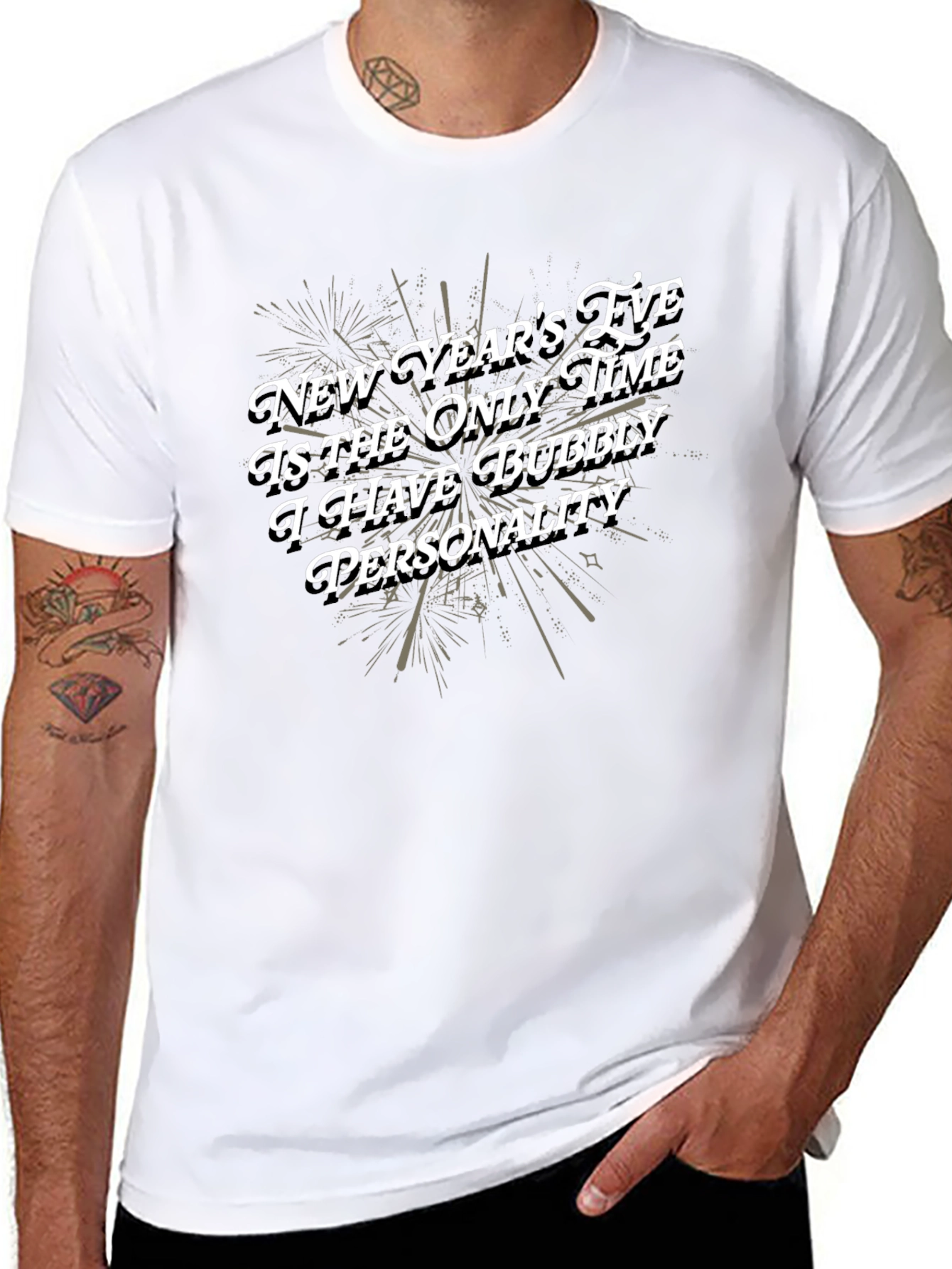 Bubbly Personality New Years Eve Graphic Tee