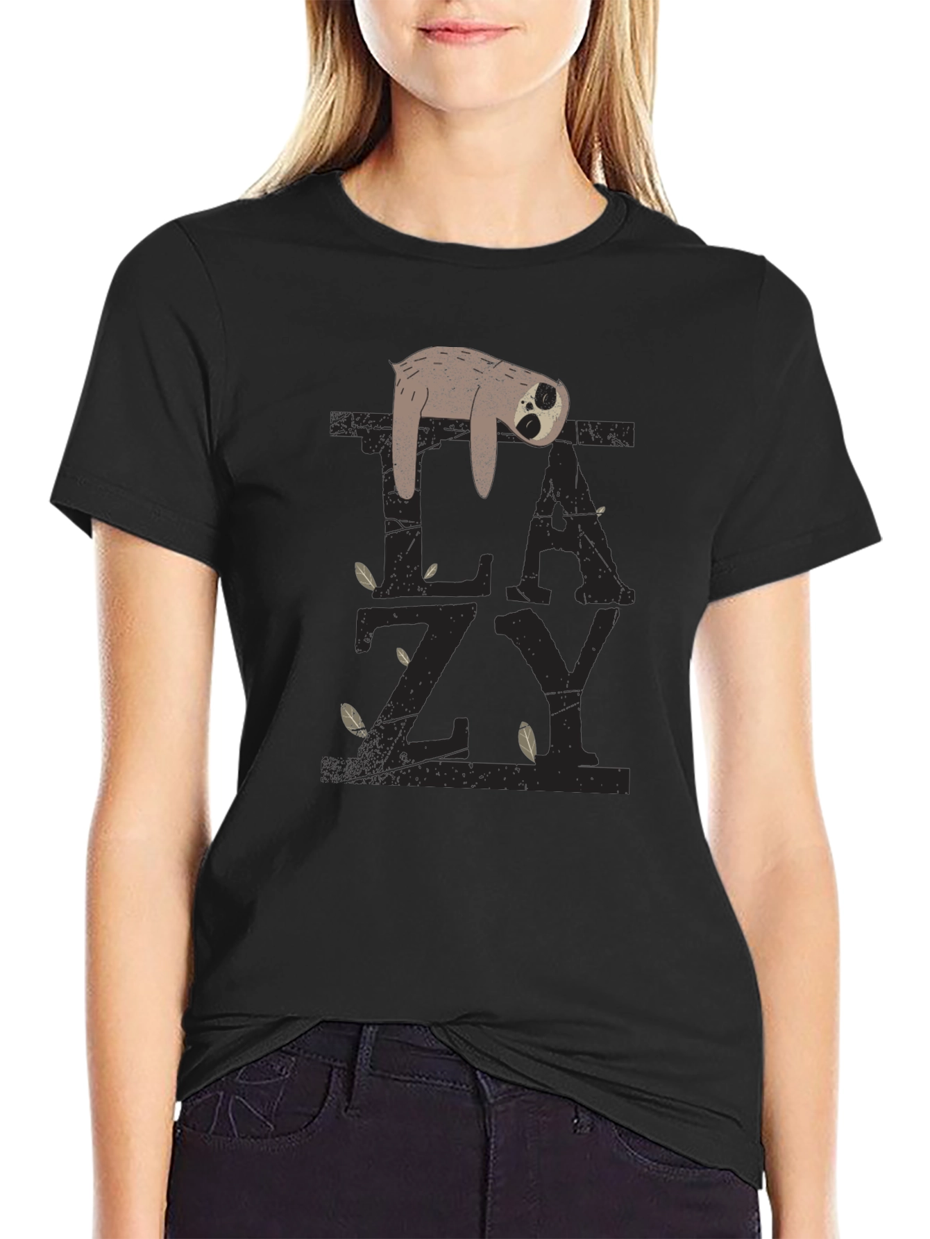 Lazy Sloth Graphic Tee - Relaxed Fit