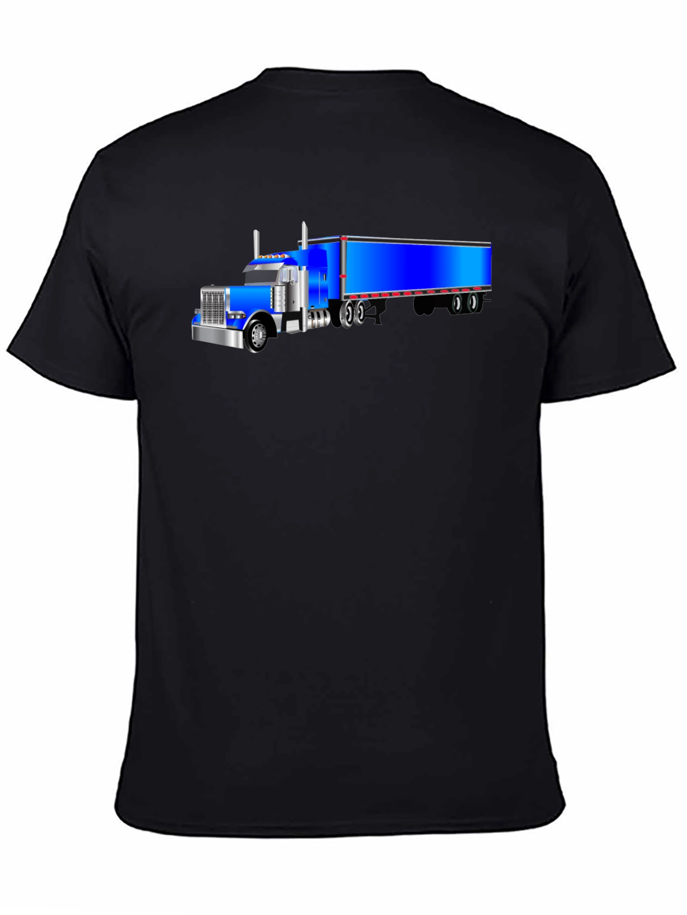 Blue Truck Graphic Tee - Cool Mens Black T-Shirt