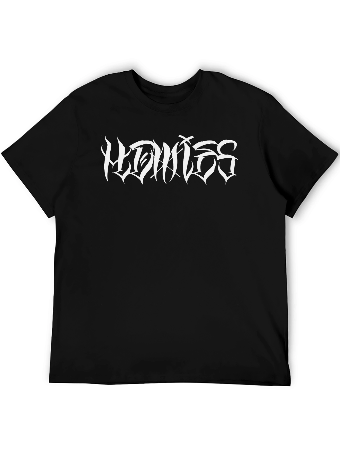 Mens Black Graphic Tee - Homies Script