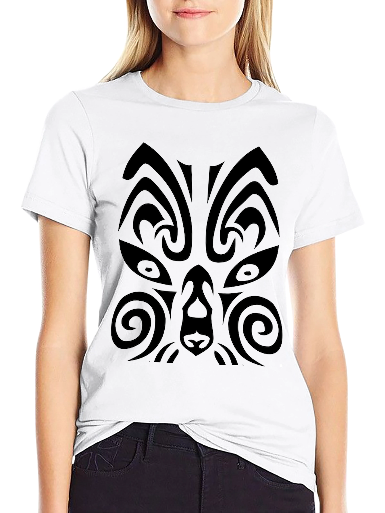 Tribal Design Black T-Shirt for Men