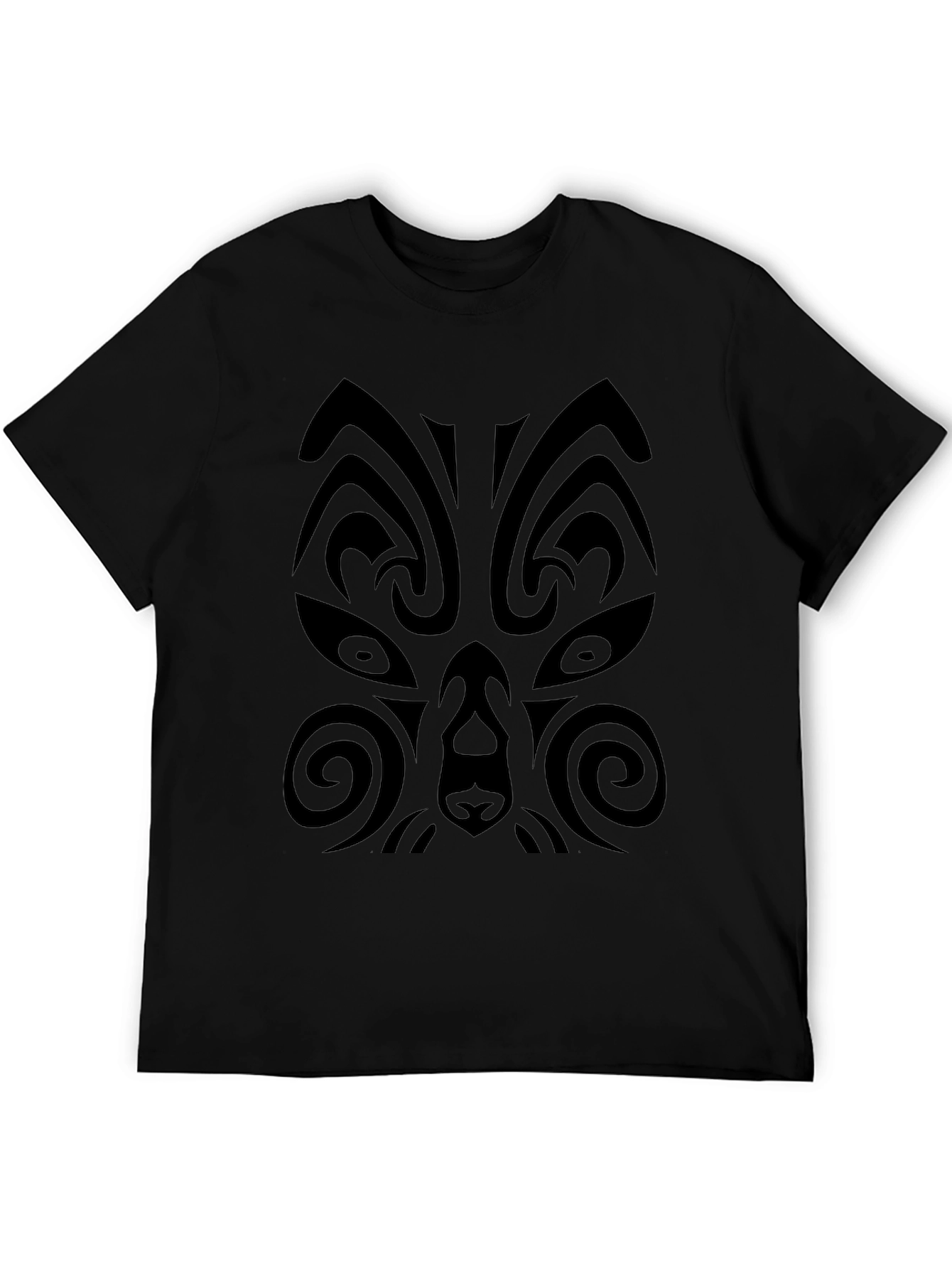 Tribal Design Black T-Shirt for Men