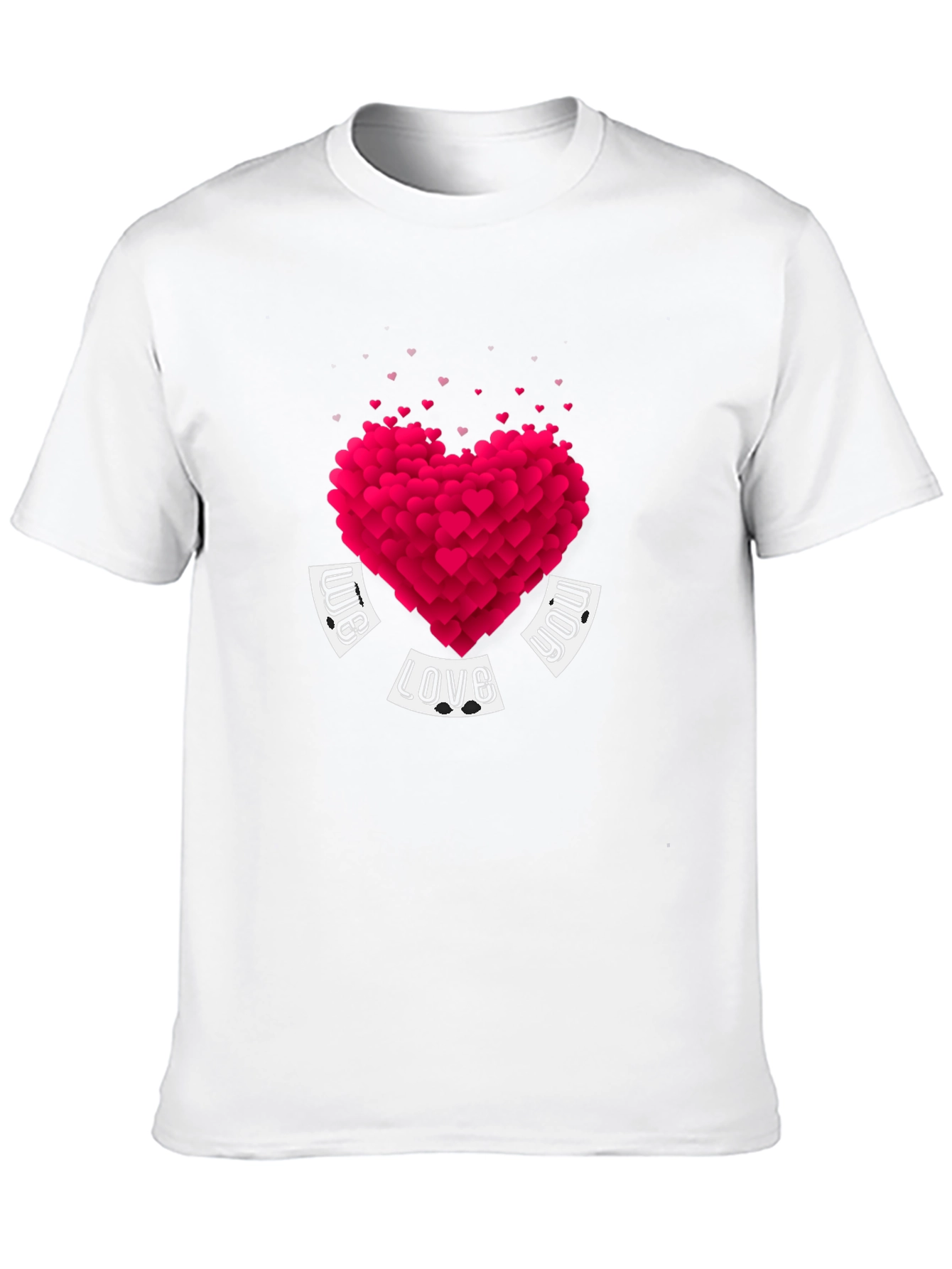 Heart Love Graphic Black T-Shirt