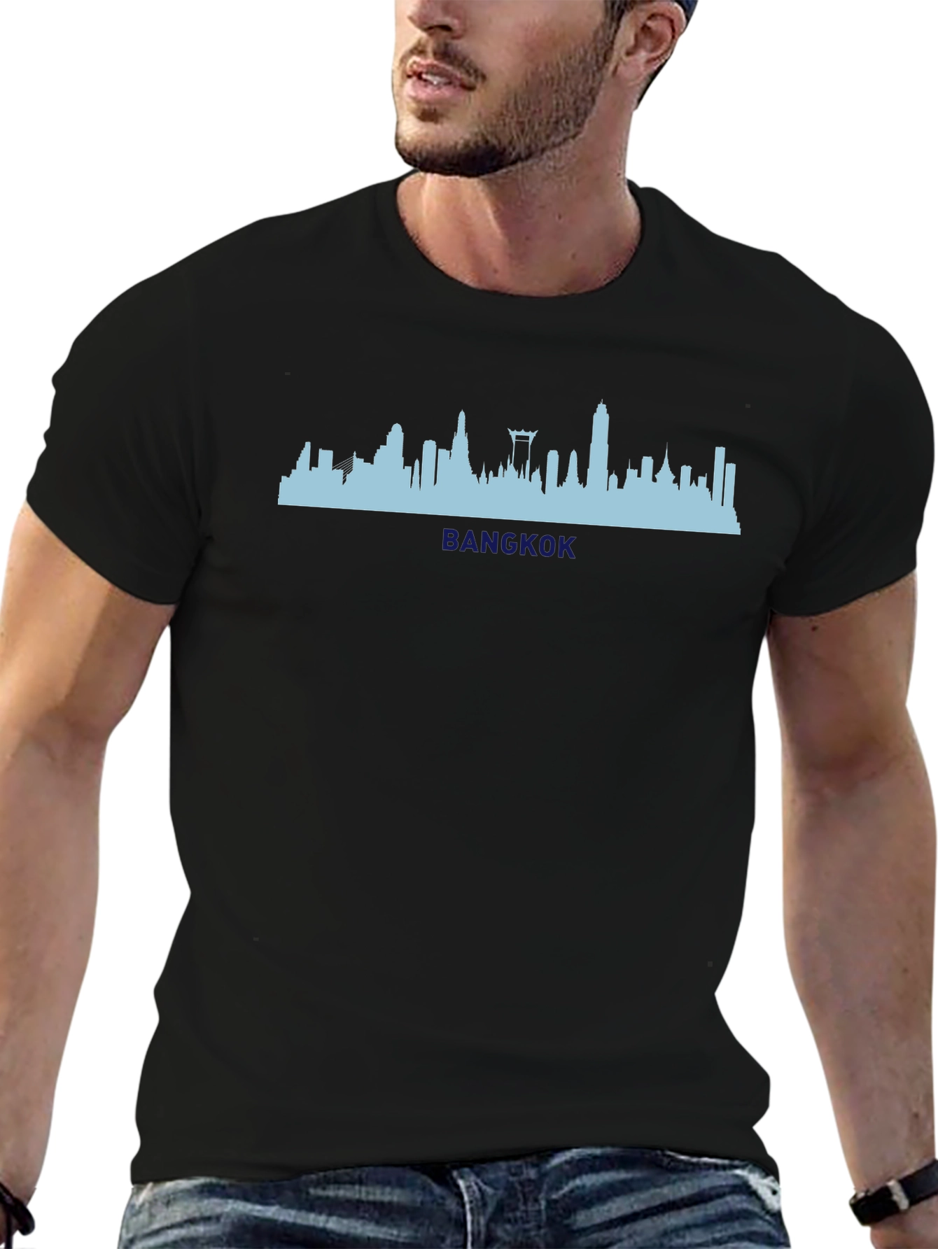 Bangkok Skyline Graphic Tee - Stylish Cityscape Shirt