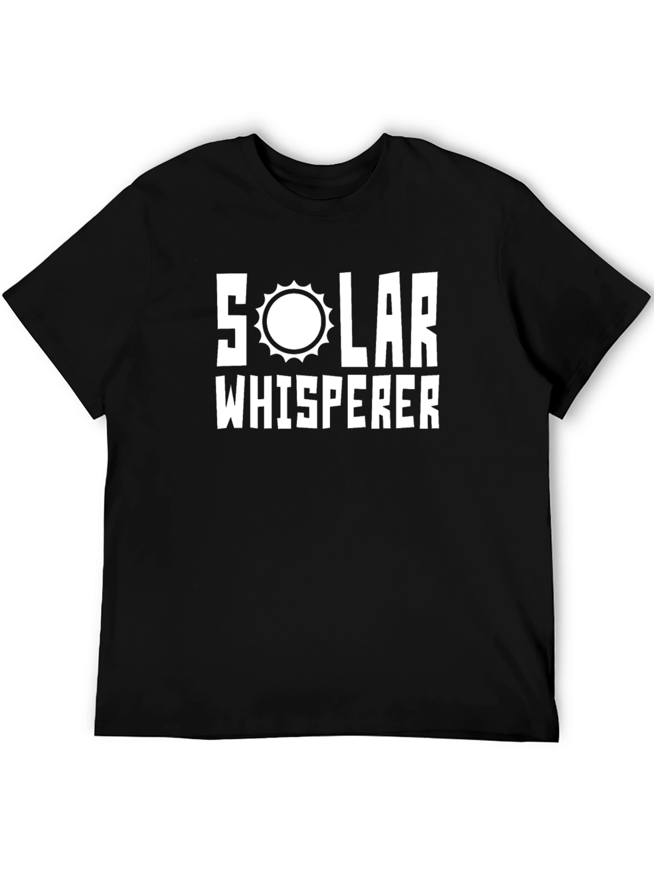 Solar Whisperer Graphic Tee - Black Cotton T-Shirt
