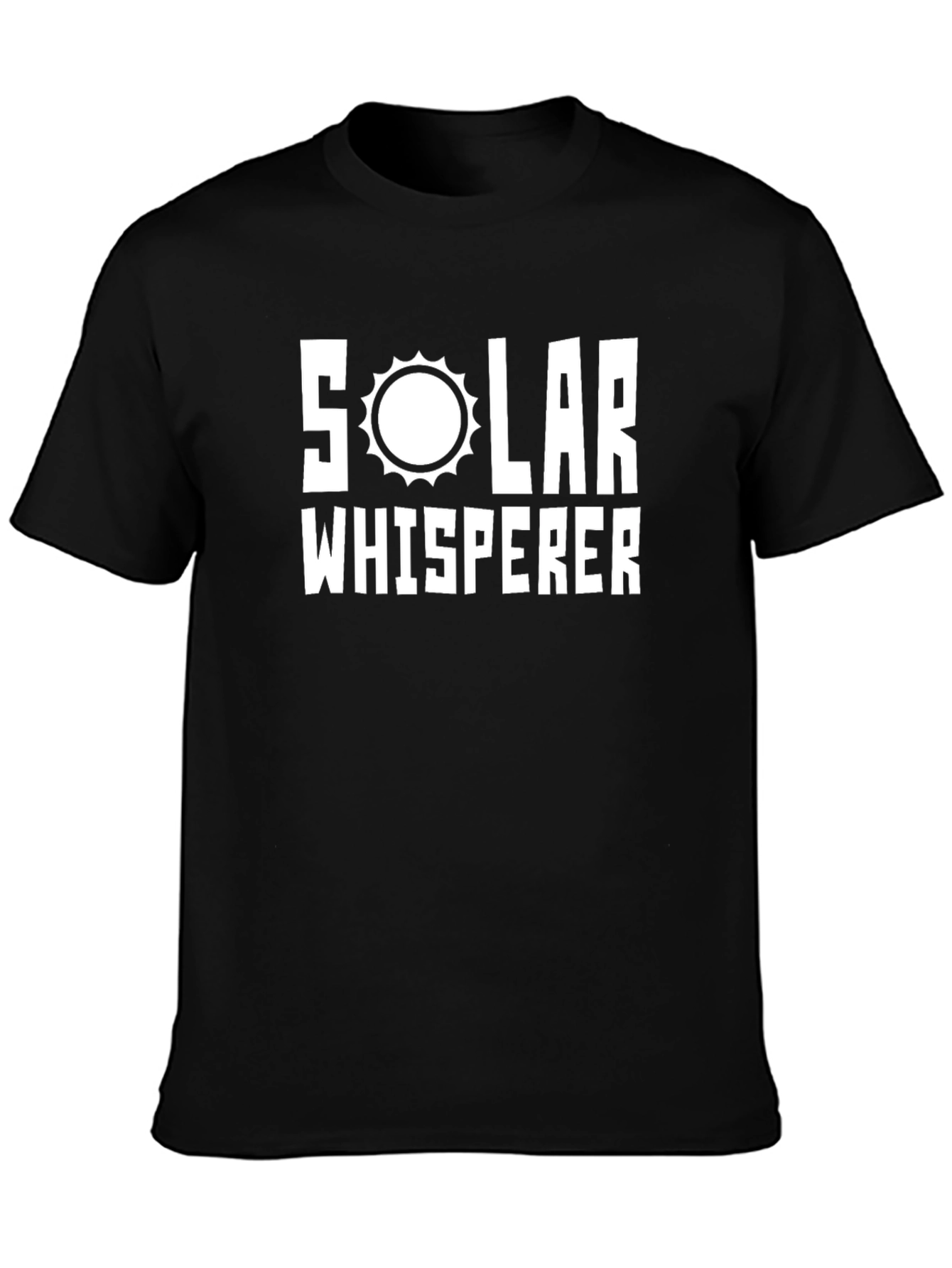 Solar Whisperer Graphic Tee - Black Cotton T-Shirt