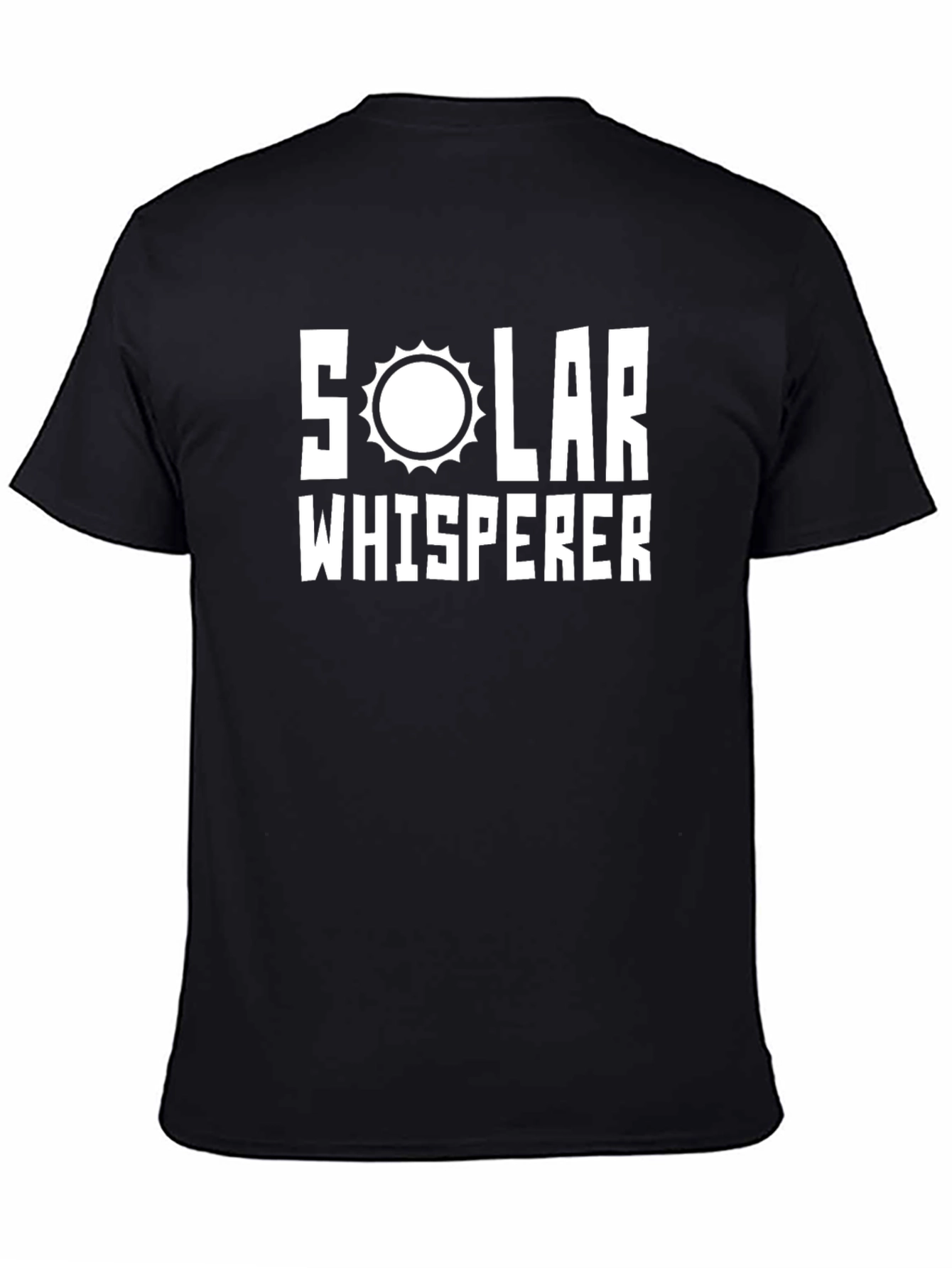 Solar Whisperer Graphic Tee - Black Cotton T-Shirt