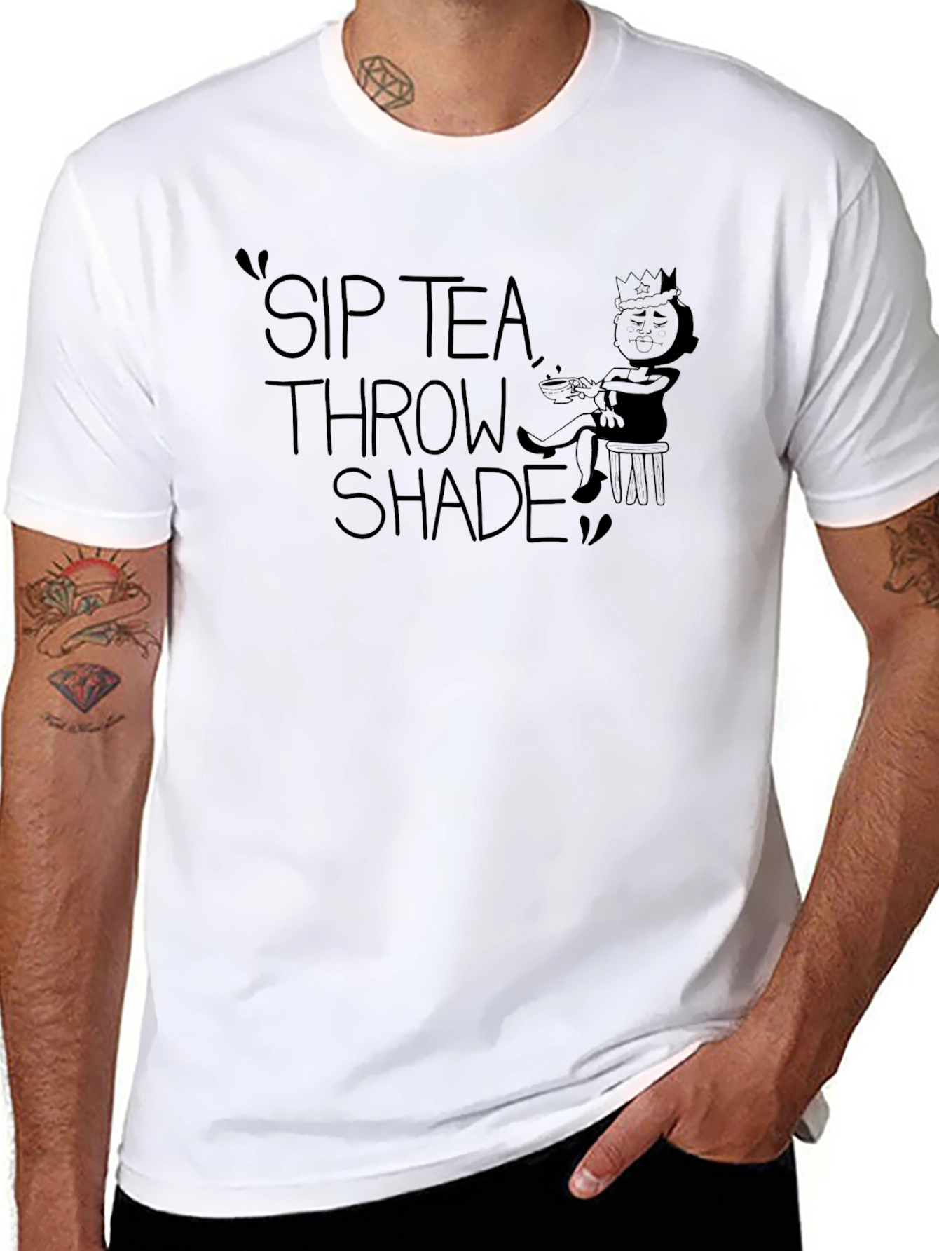 Sip Tea Throw Shade Graphic T-Shirt