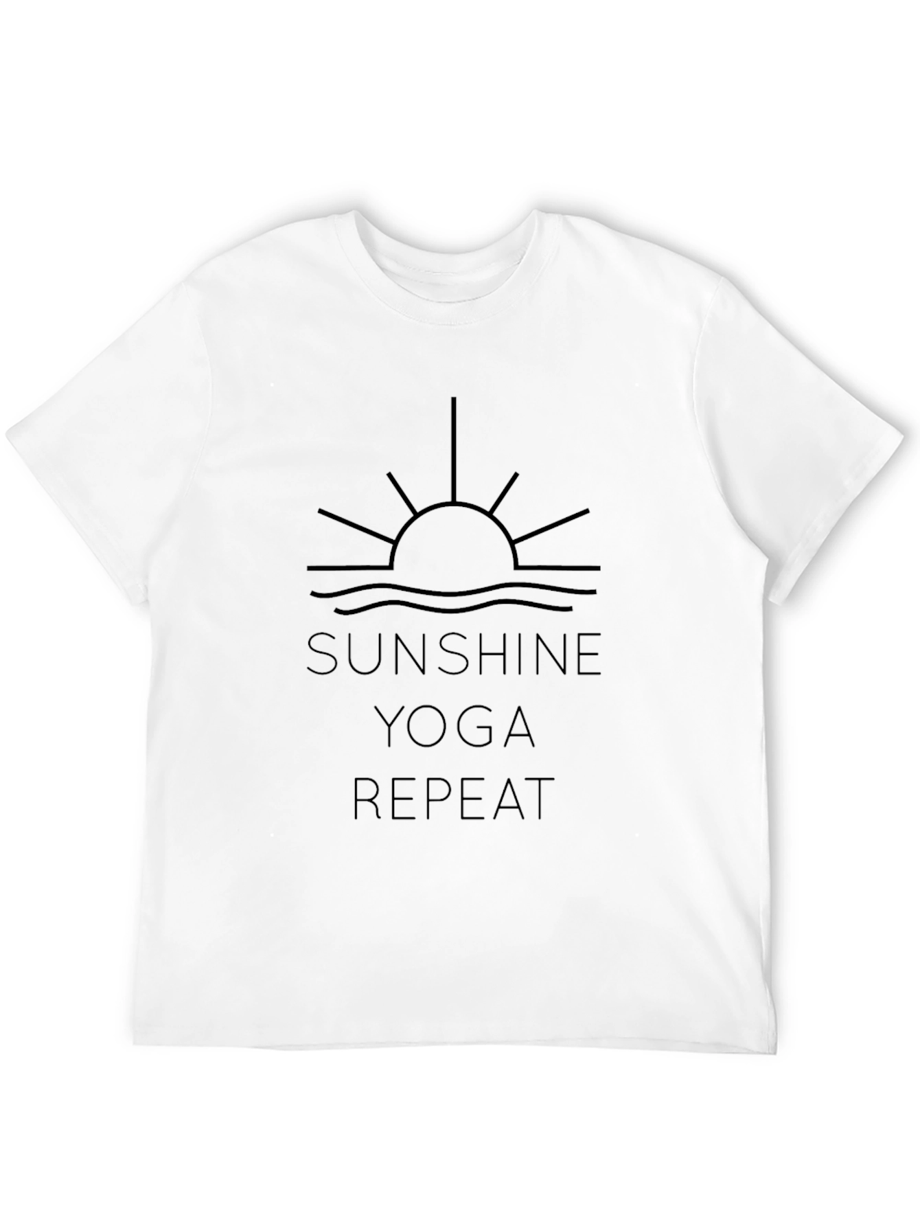 Sunshine Yoga Repeat Black Graphic Tee