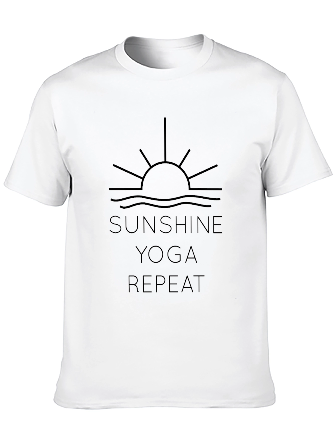 Sunshine Yoga Repeat Black Graphic Tee