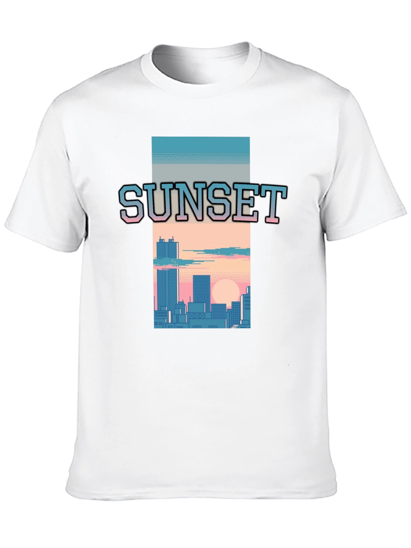 Sunset Cityscape Graphic Tee - Retro Style