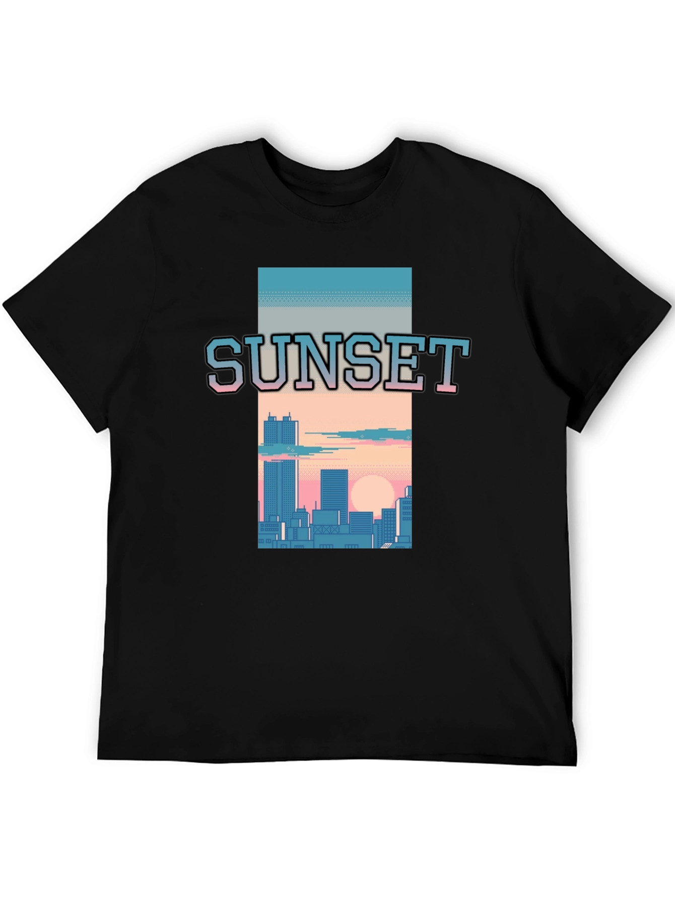 Sunset Cityscape Graphic Tee - Retro Style