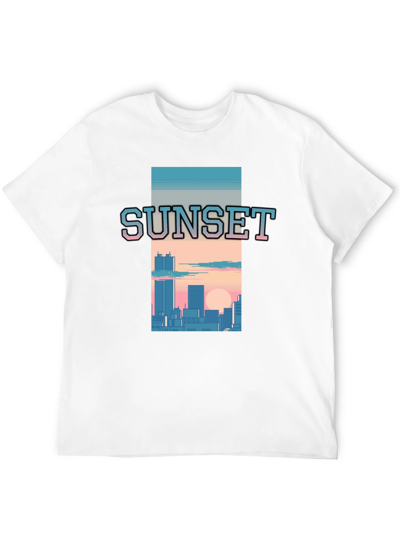 Sunset Cityscape Graphic Tee - Retro Style