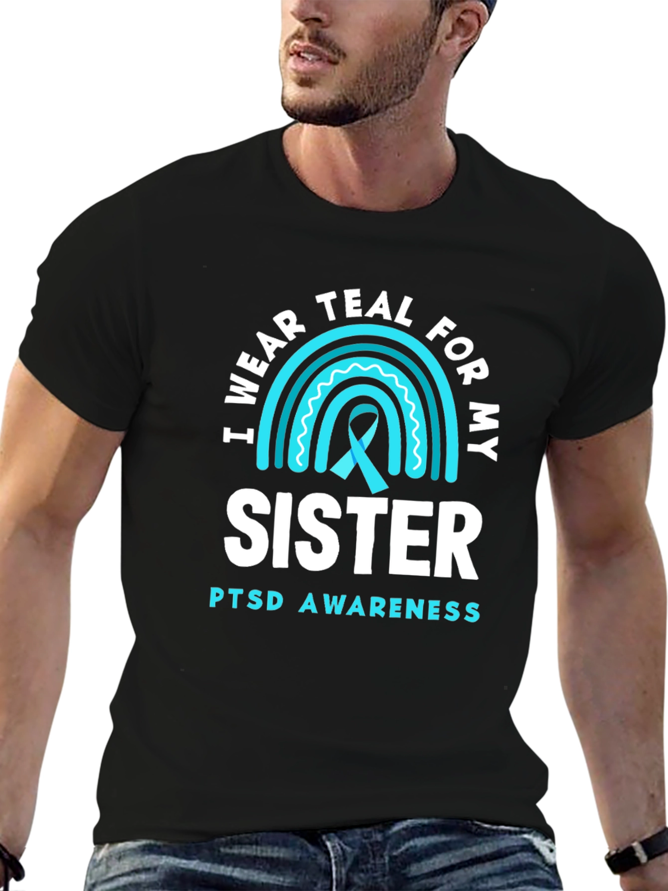 Teal Sister PTSD Awareness T-Shirt