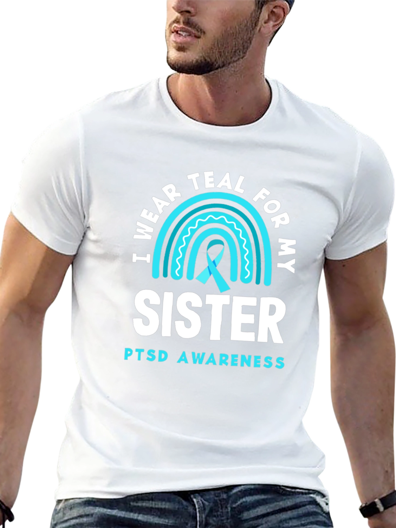 Teal Sister PTSD Awareness T-Shirt