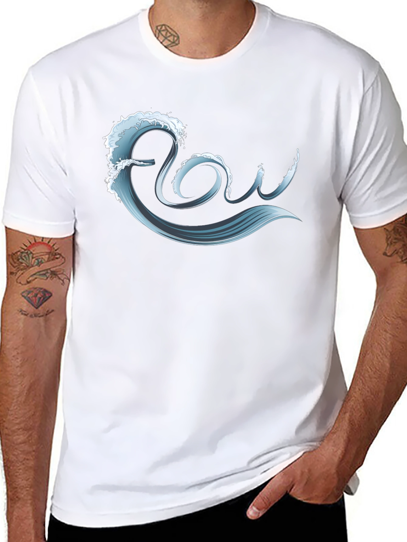 Flow Wave Graphic T-Shirt