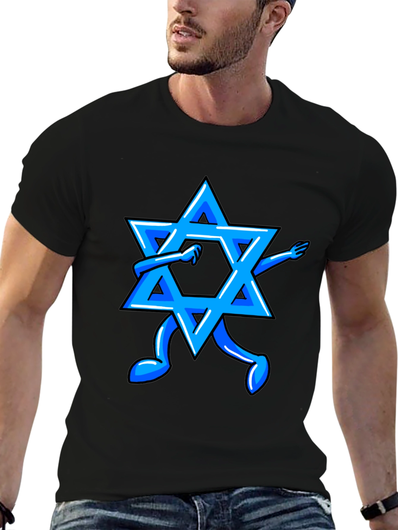 Dabbing Star of David Graphic Tee