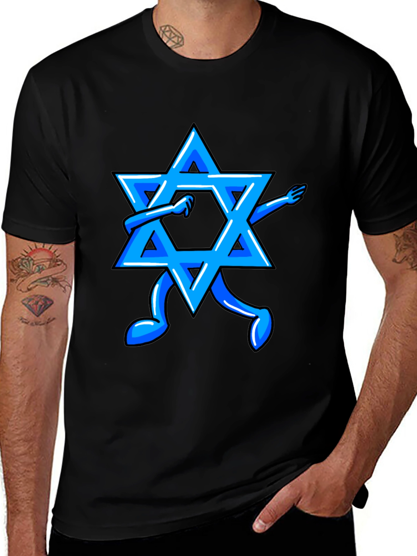 Dabbing Star of David Graphic Tee