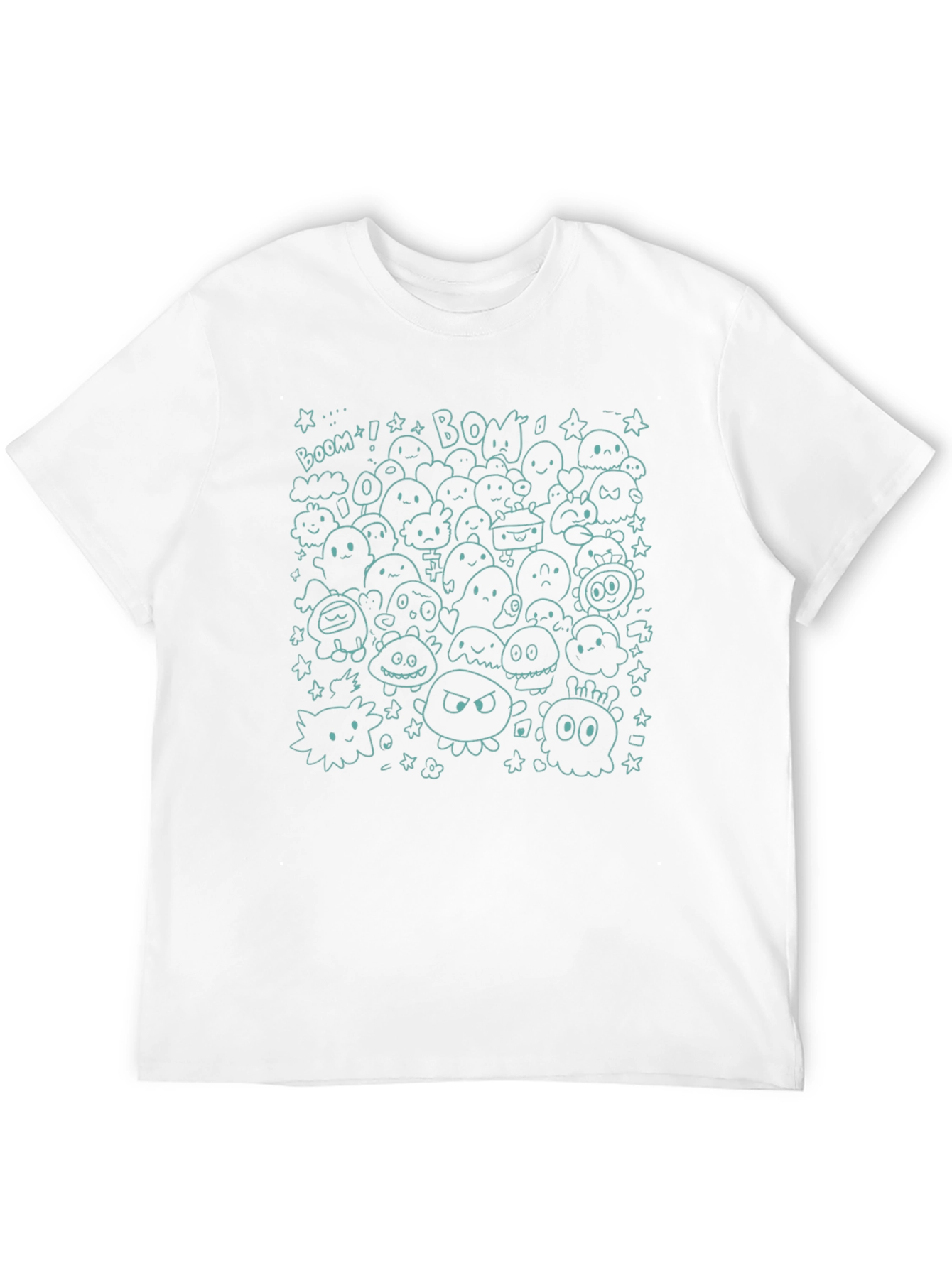 Doodle Monster Graphic Black T-Shirt