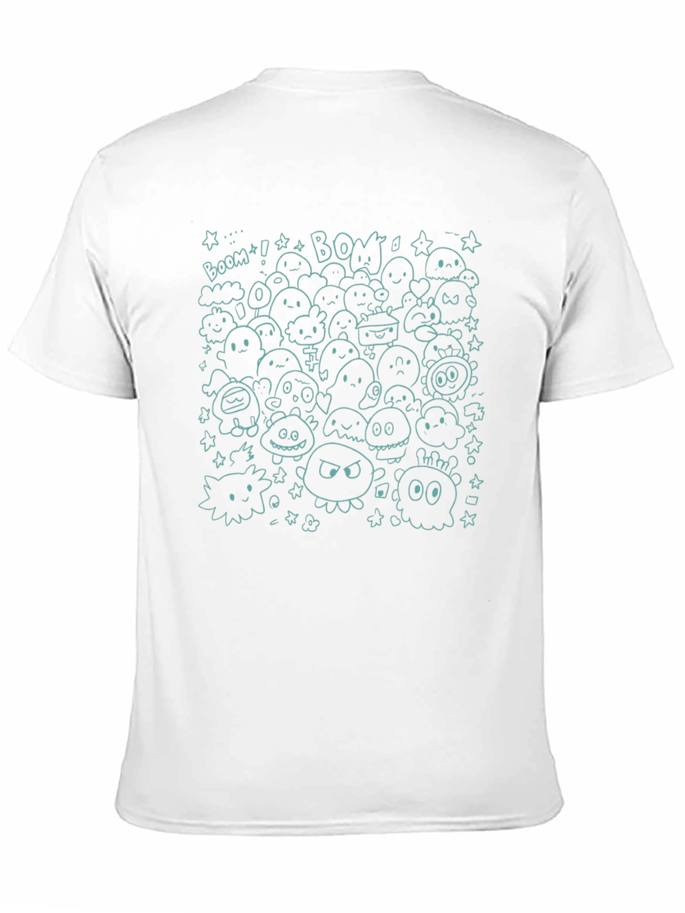 Doodle Monster Graphic Black T-Shirt