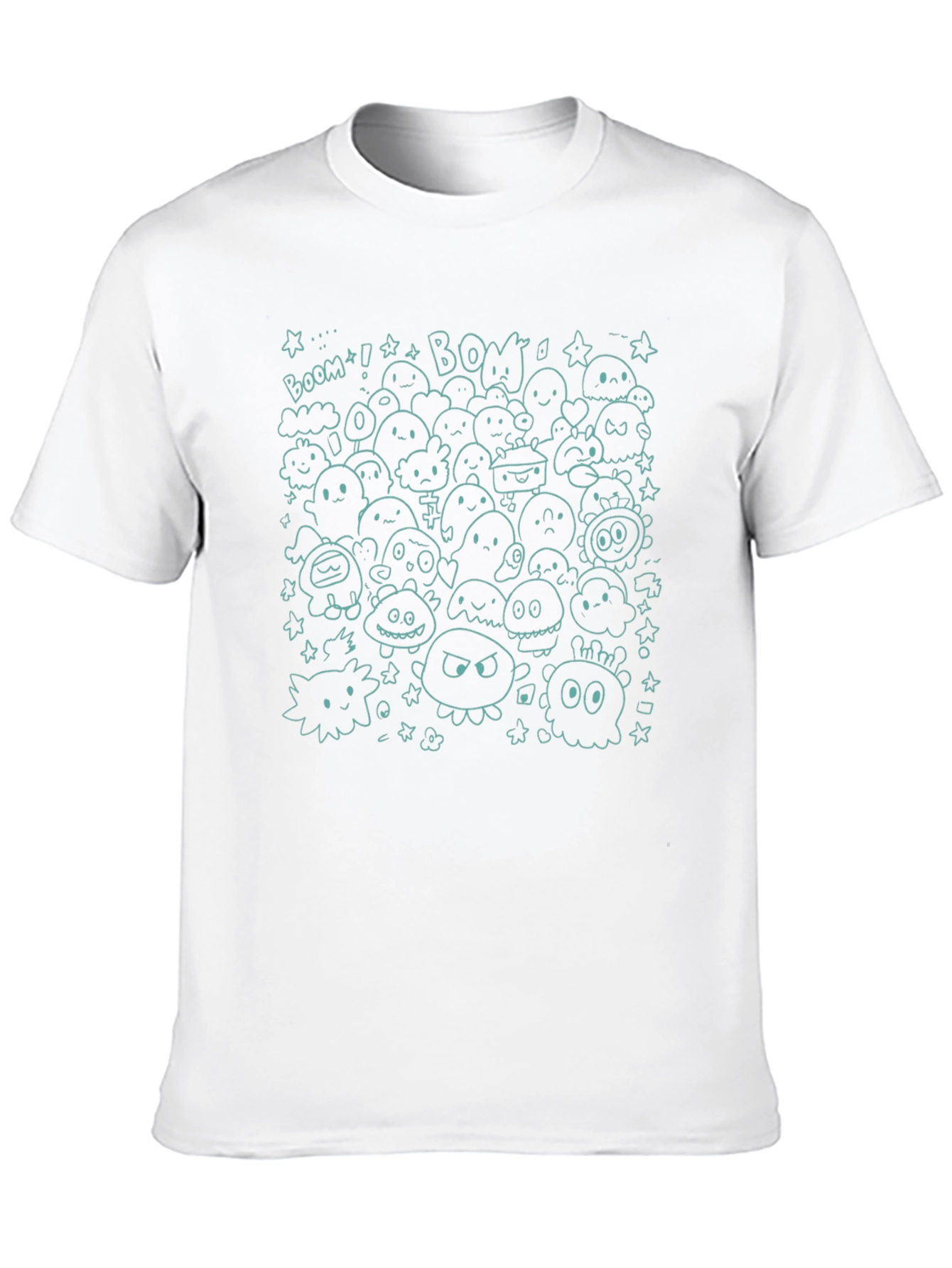 Doodle Monster Graphic Black T-Shirt