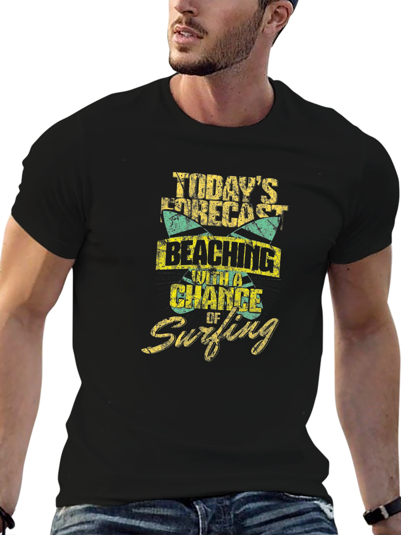 Beaching and Surfing Graphic T-Shirt