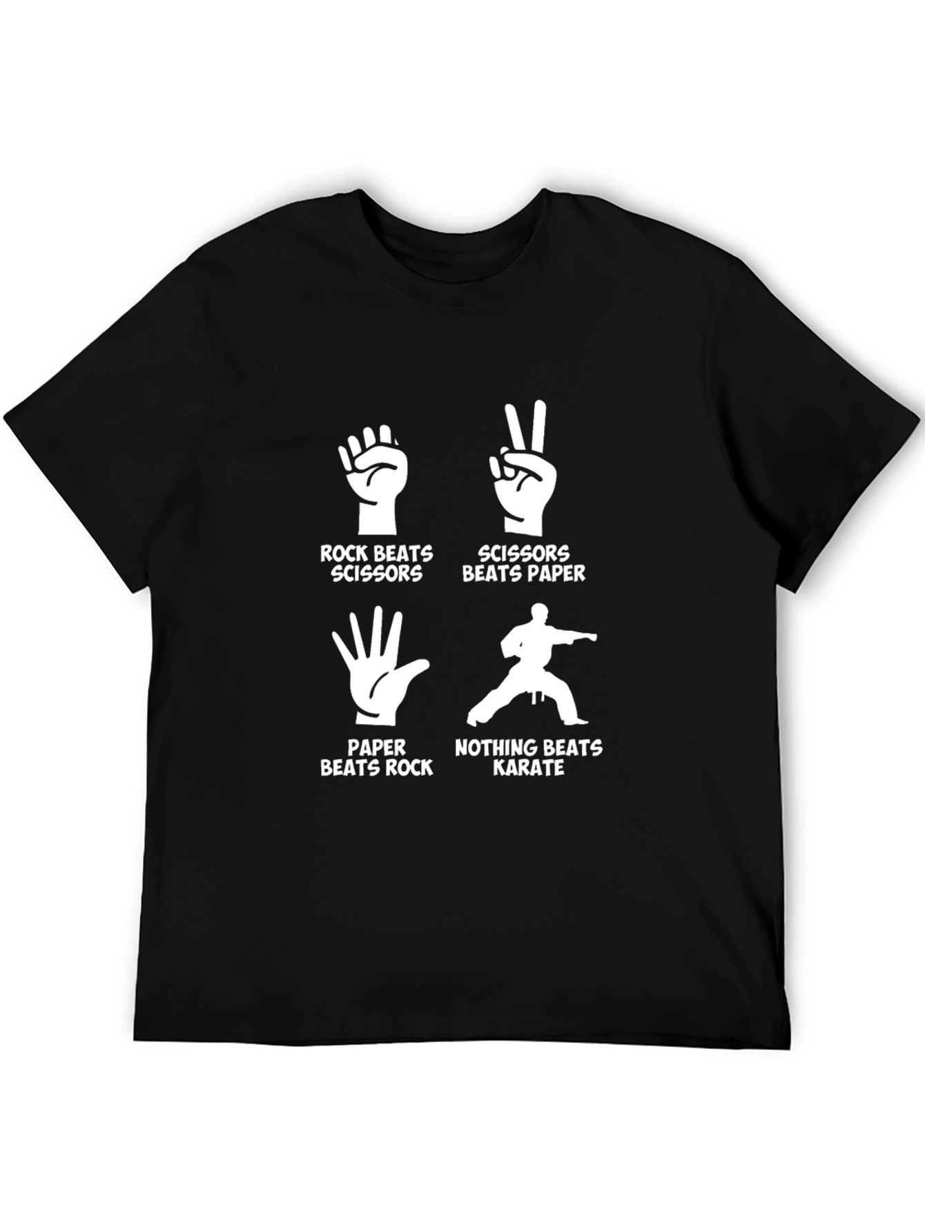 Rock Paper Scissors Karate Graphic Tee