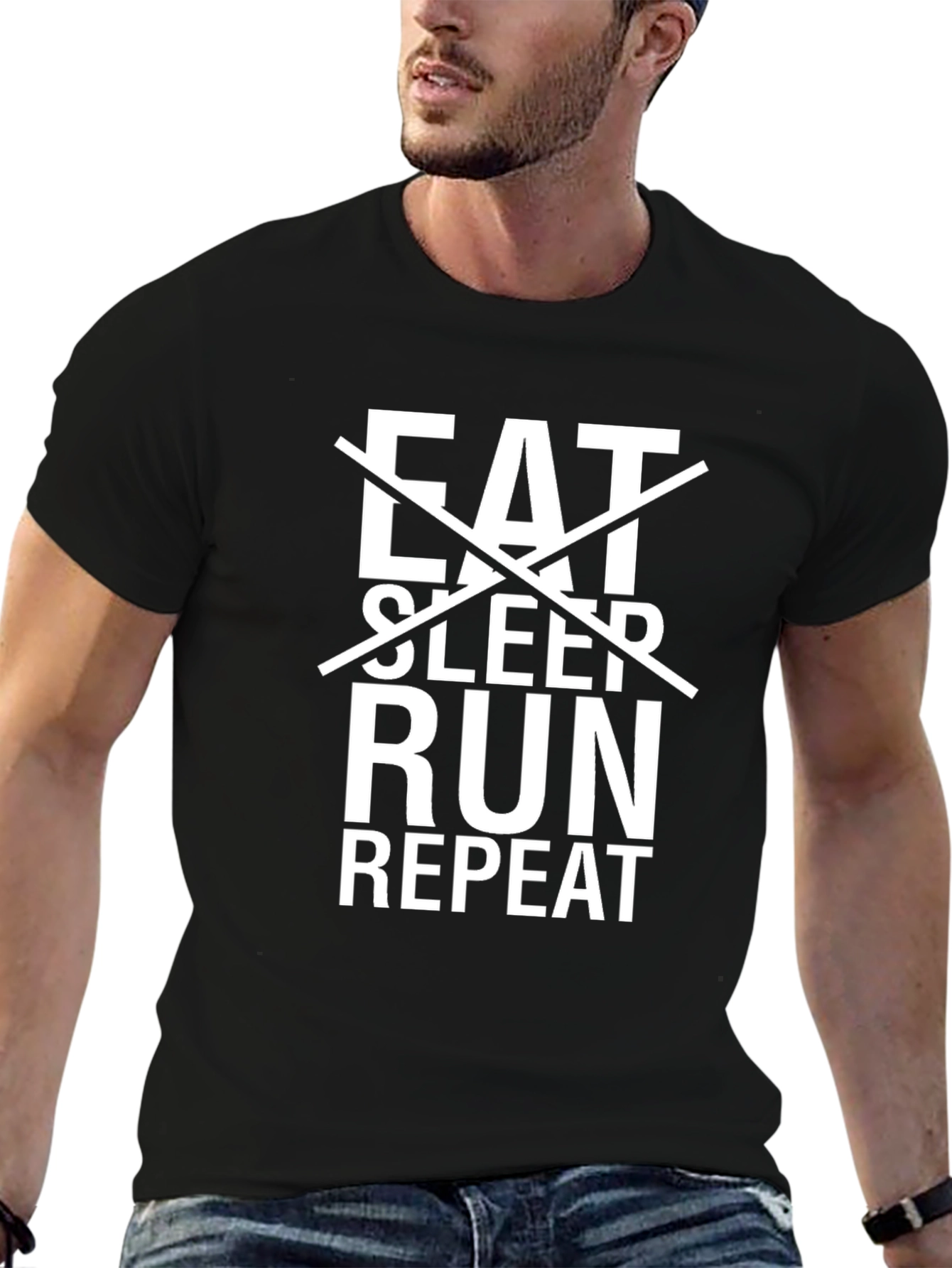 Eat Sleep Run Repeat Graphic Tee