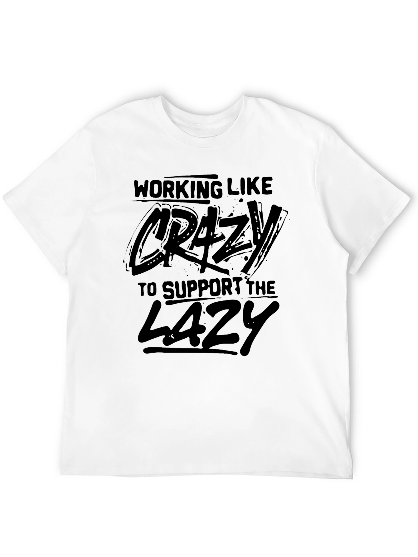 Working Like Crazy Black Graphic Tee