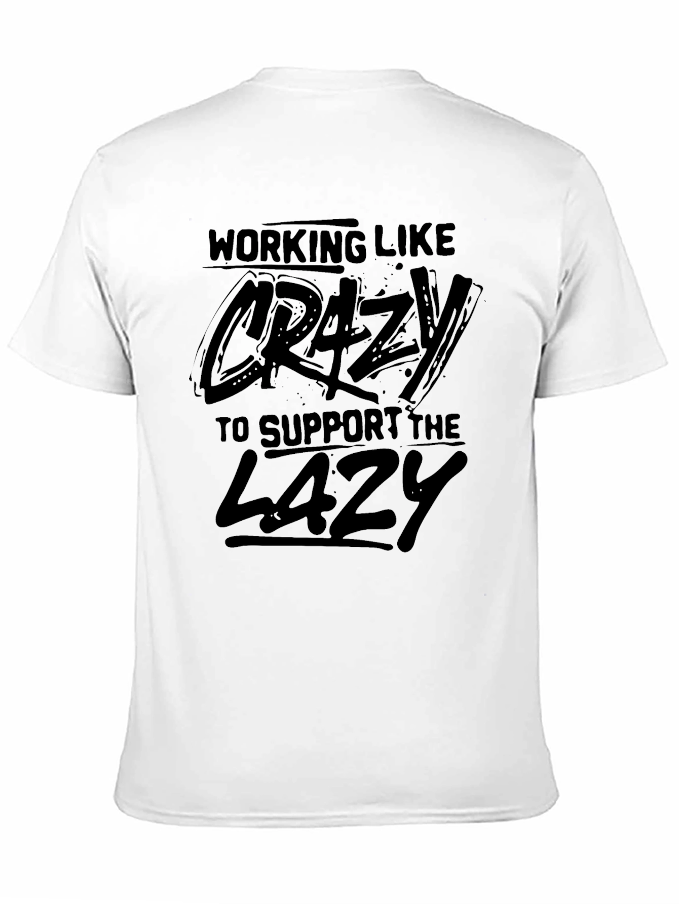 Working Like Crazy Black Graphic Tee