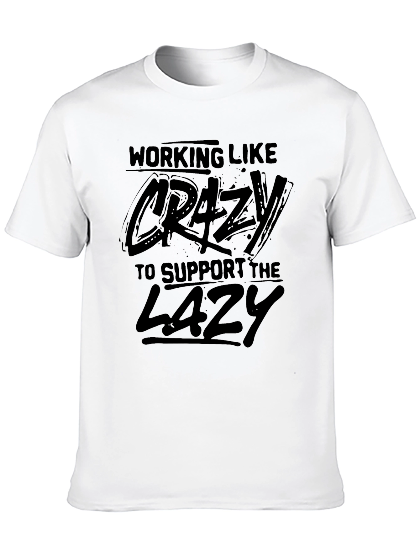 Working Like Crazy Black Graphic Tee