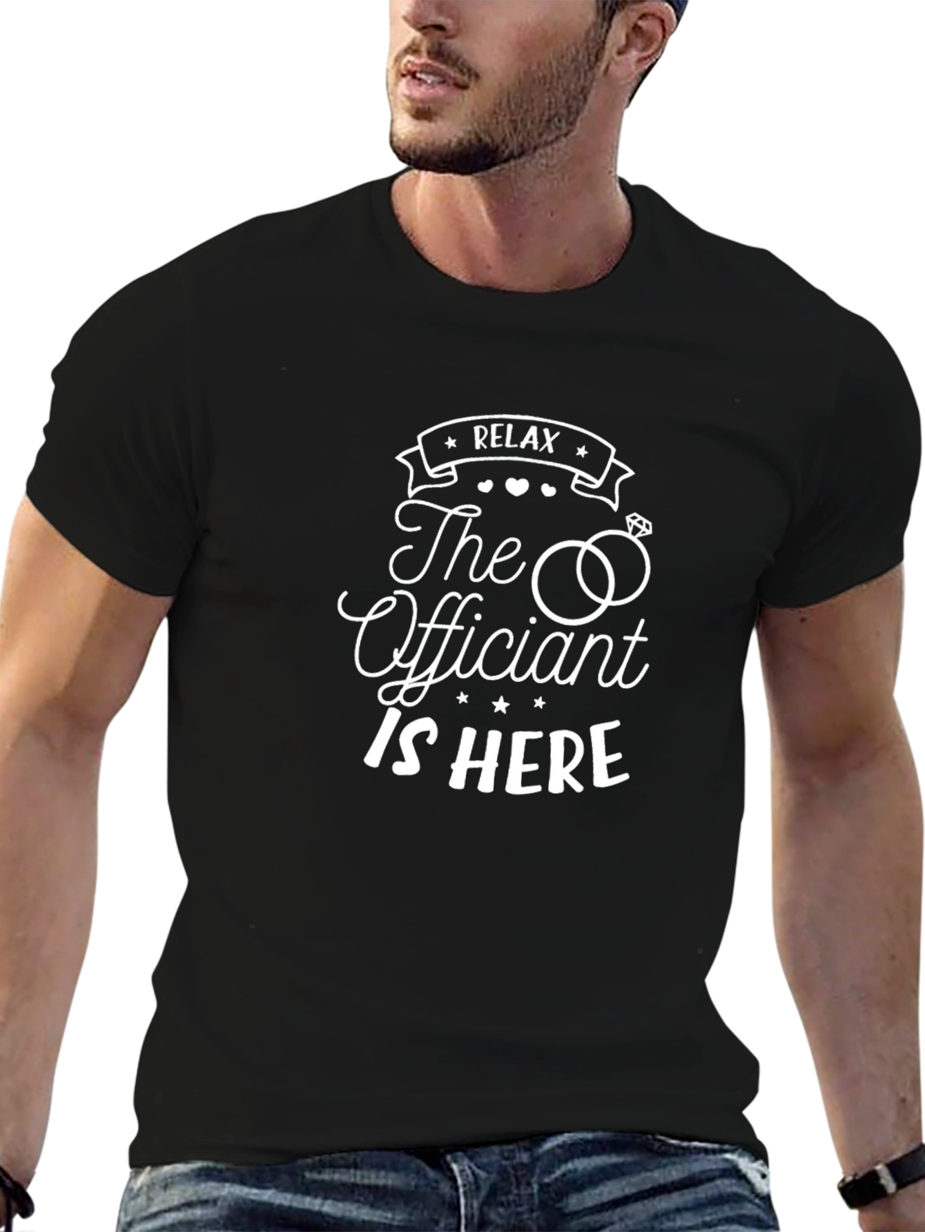 The Officiant is Here Funny Wedding T-Shirt
