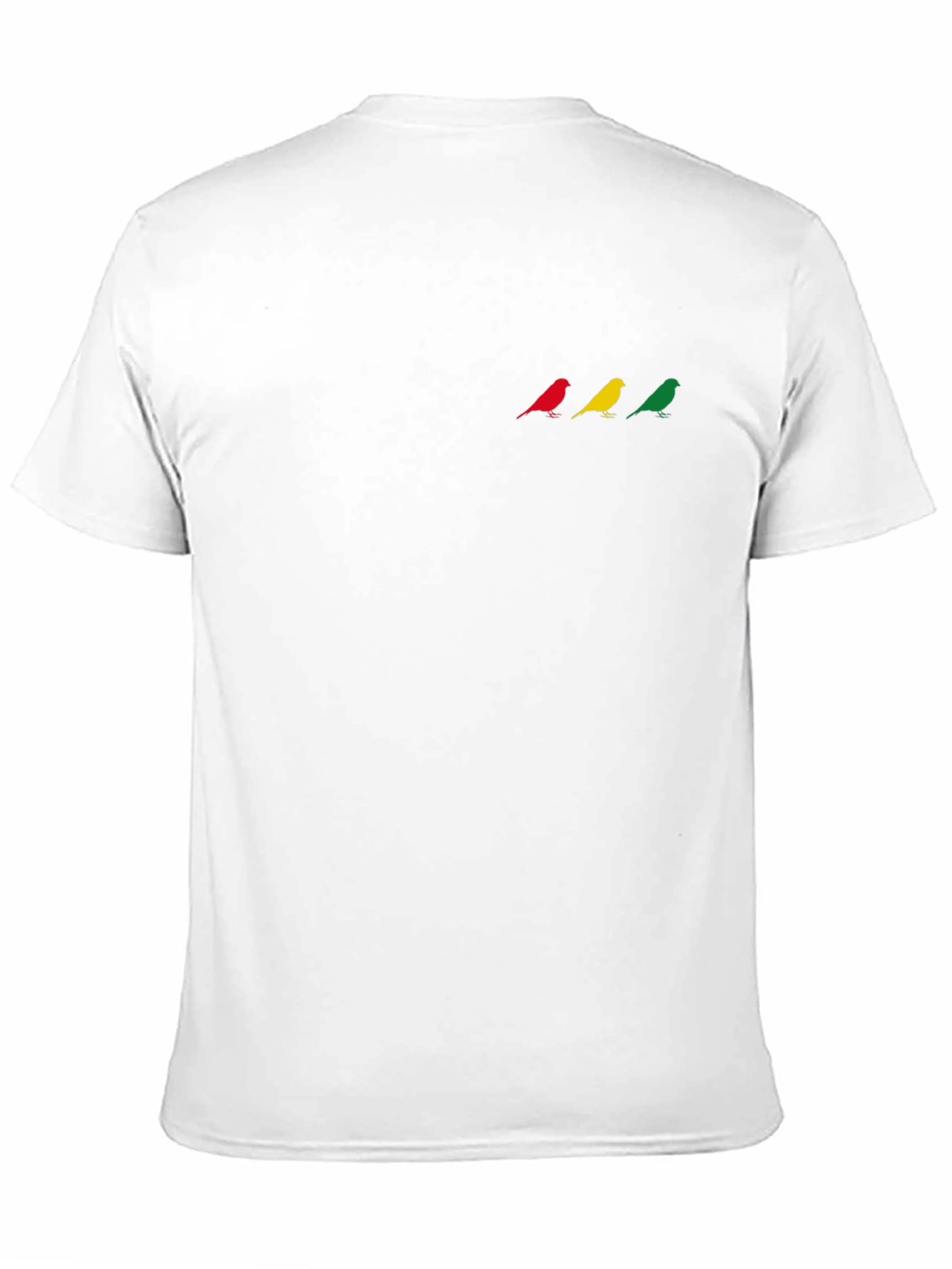 T-Shirt With Bird Graphic - Mens Crew Neck