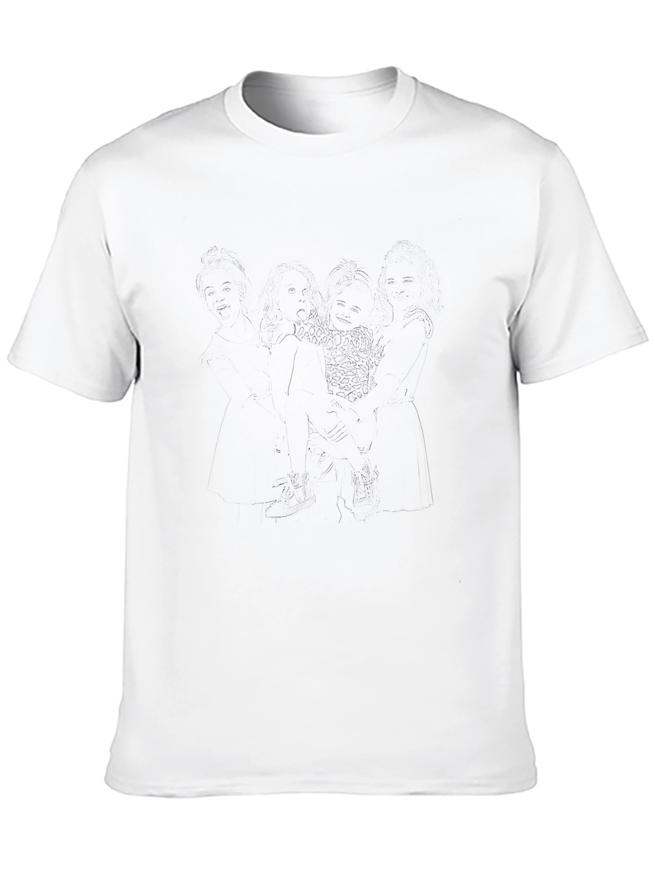 Mens Solid Black Casual T-Shirt
