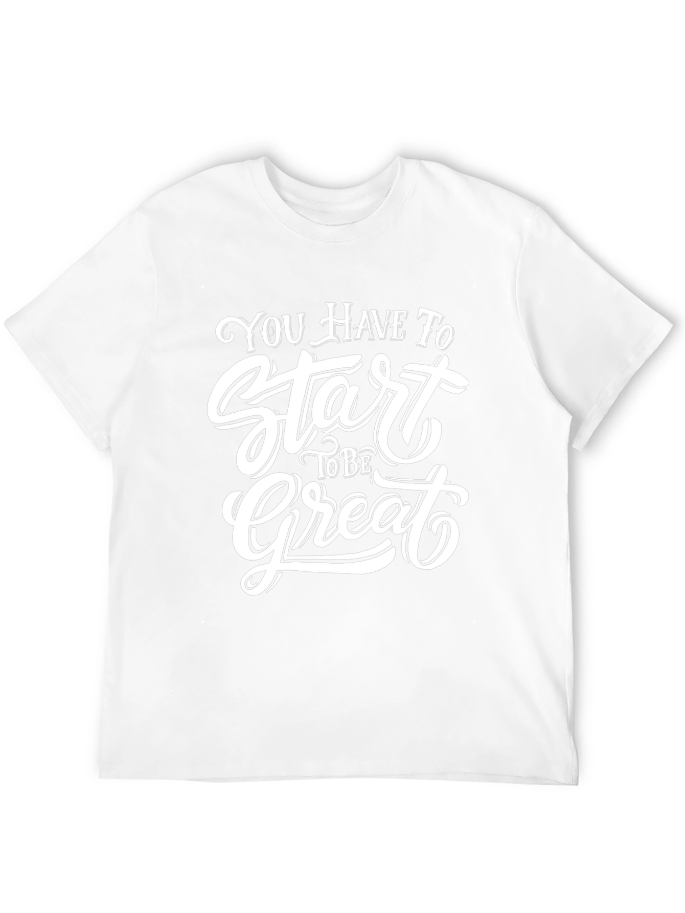 Inspirational Start Great Graphic Tee - Black