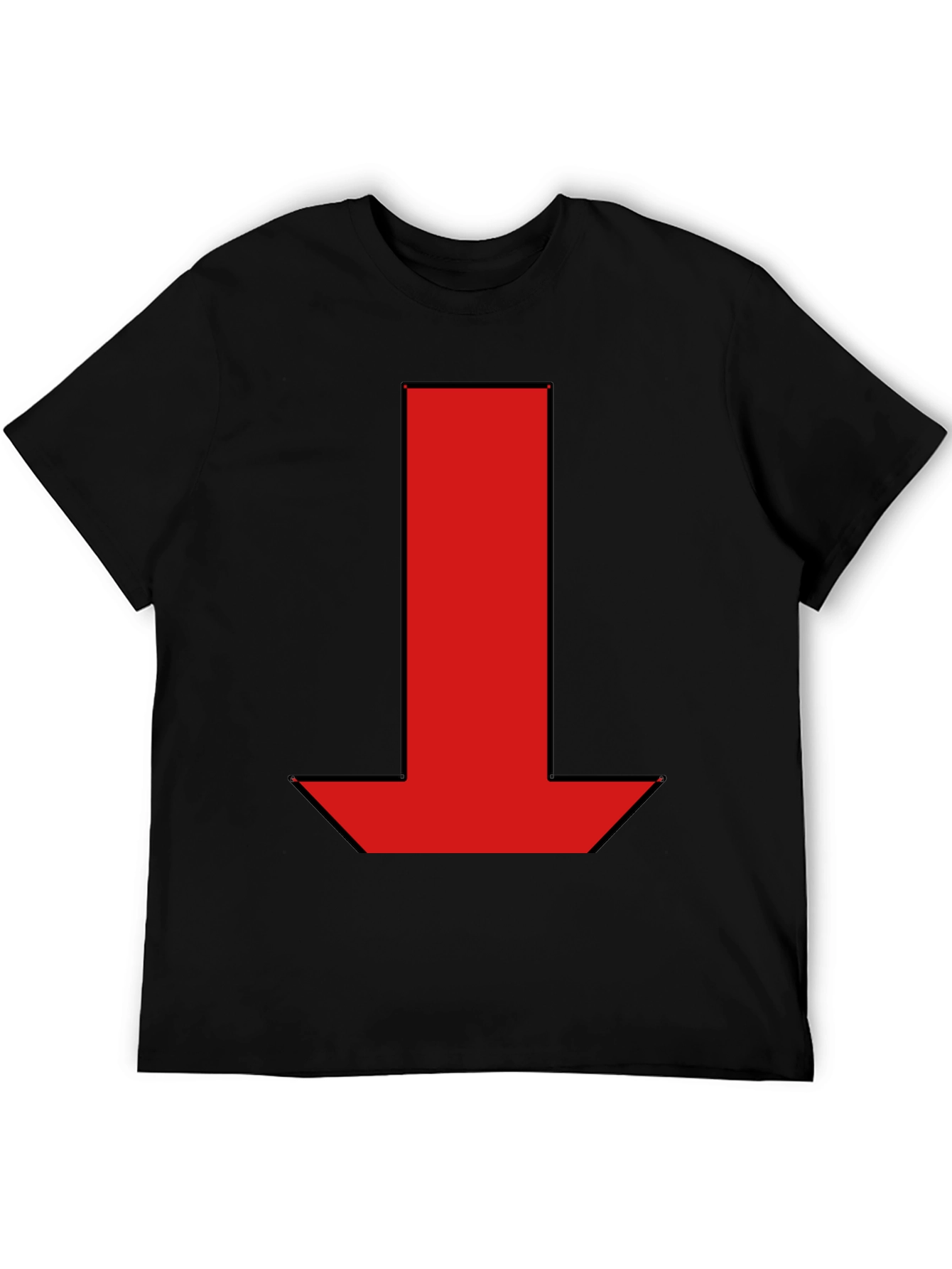 Red Arrow Graphic Black T-Shirt